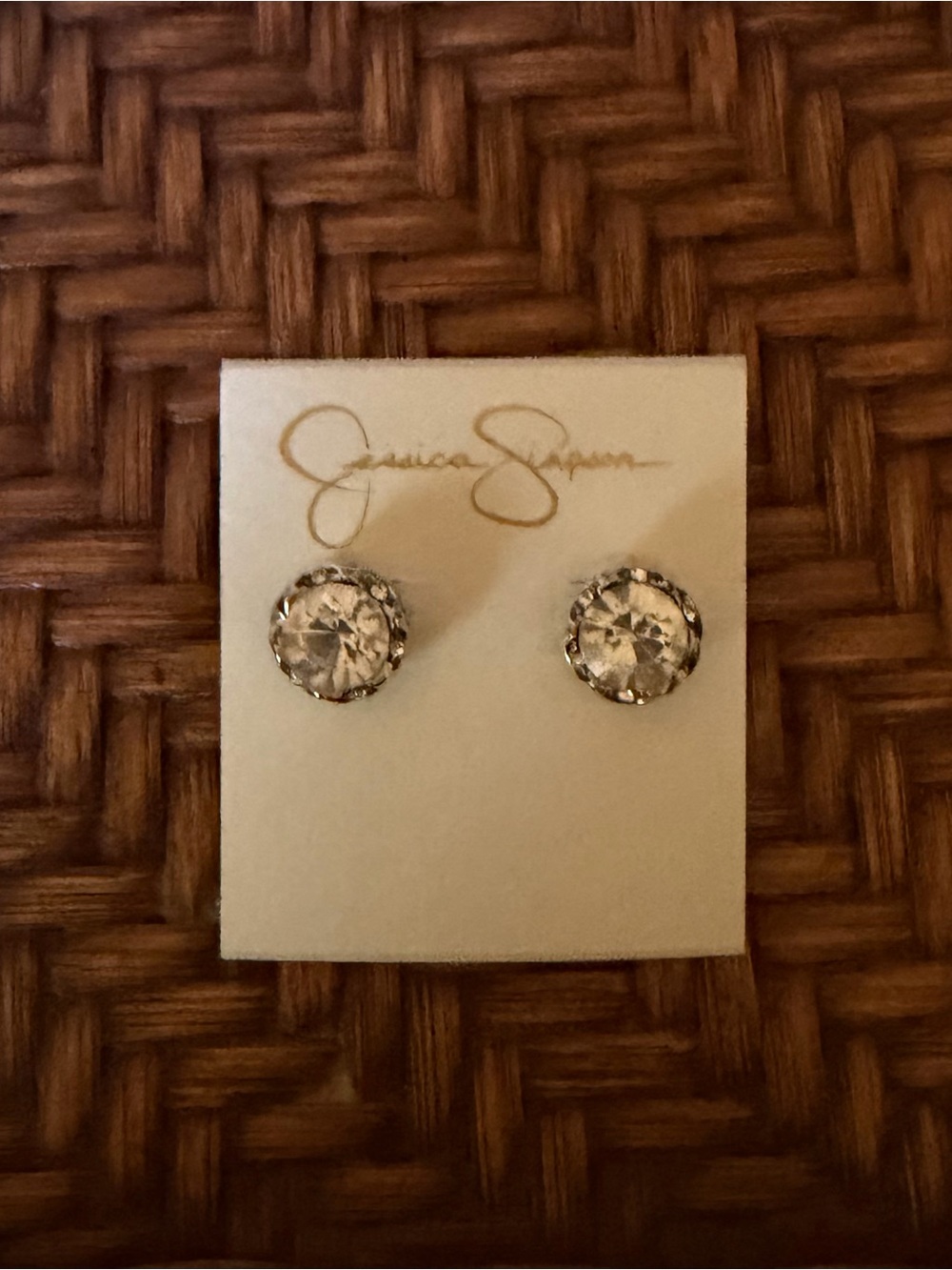 Jessica Simpson Crystal Stud Earrings